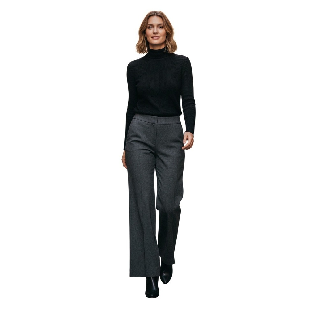 Express Editor Black Flare Dress Pant Work Trousers 6R 30x31 NWOT Corporate Chic